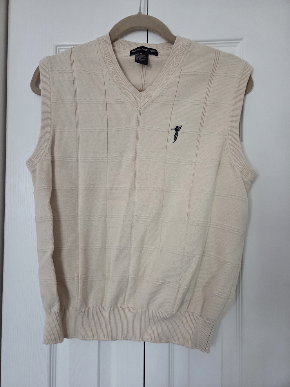 Cream V-Neck Golf Sweater Vest